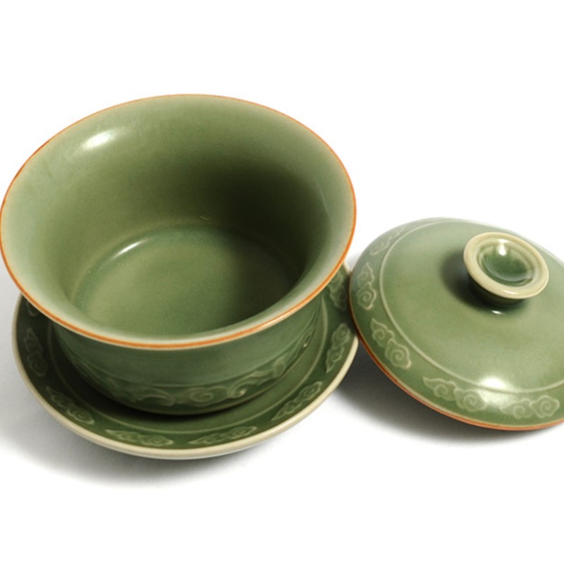 Celadon Ceramic Cup - Gaiwan in Ceramica Celadon di Alta