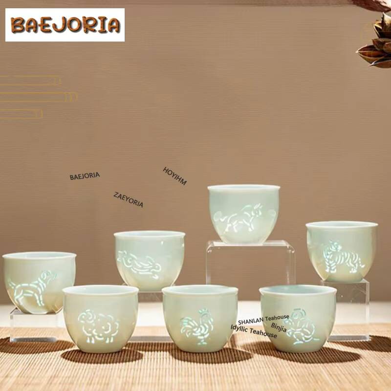 Celadon Ceramic Cup - Set di Tazze da Tè Artigianali