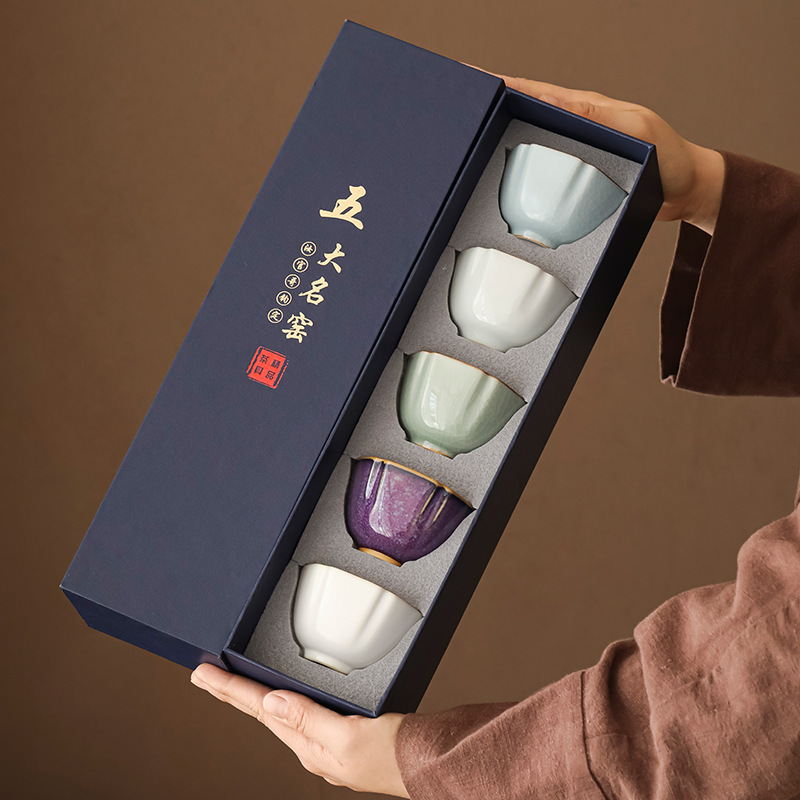Celadon Ceramic Cup - Set da tè da 5 tazze