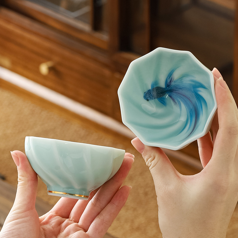 Celadon Ceramic Cup - Tazza da Tè Creativa Longquan Celadon