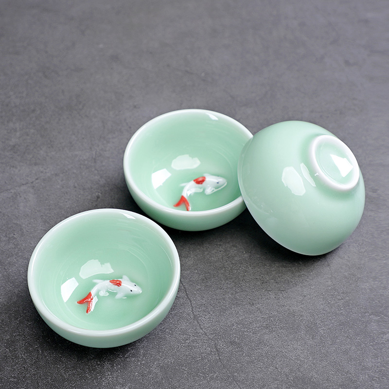 Celadon Fish Cute Teacup, tazz - Celadon Ceramic Cup recensione e prezzo
